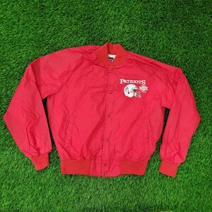 Vintage 80s New-England Patriots Jacket Medium 23x23 Bomber